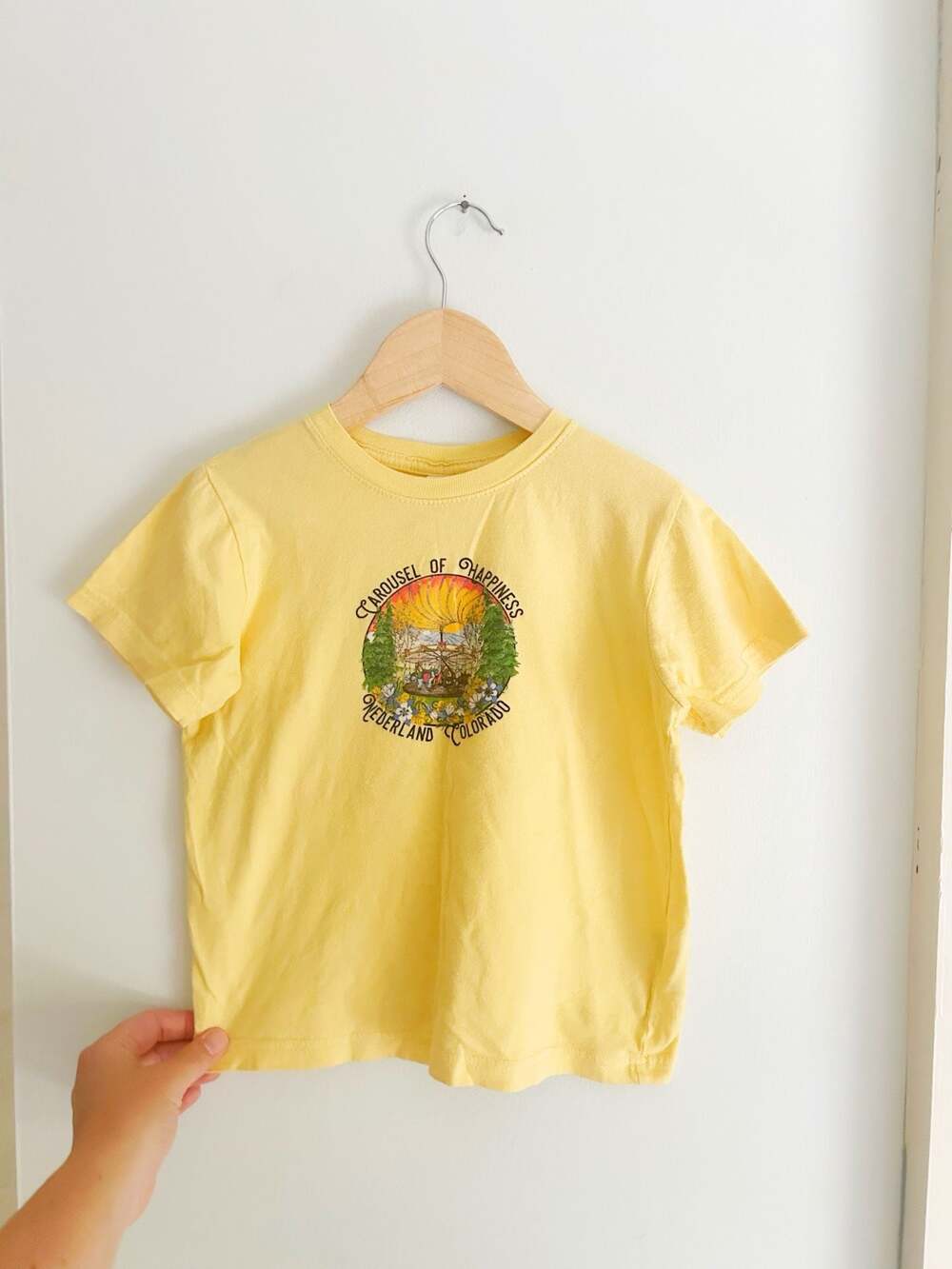 Rabbit Skins Carousel of Happiness Nederland Colorado Graphic T-Shirt Size 5/6